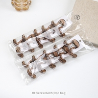 MUJU Pinzas para el Cabello de PC de Alta Calidad de 6 cm con Elementos de Mariposa y Triángulo para Peinados Medios o Altos de Mujer, Uso en Bodas, Diseño de Garra de Tiburón