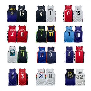 2025 nuevo <span class=keywords><strong>James</strong></span> <span class=keywords><strong>Thompson</strong></span> Lakers baloncesto Jersey transpirable de talla grande hombres 100% poliéster secado rápido Venta caliente mejor calidad - Product Image 1