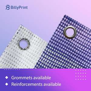 Pancarta de Malla de Poliéster Personalizada BillyPrint, 3 pies x 4 pies, Color Morado Sólido, para Eventos al Aire Libre y Negocios - Product Image 4
