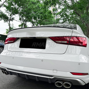 สำหรับ Audi A3 S3 8V Sedan ปี 2014-2020 สปอยเลอร์หลังคุณภาพสูง ABS ฝาครอบฝากระโปรงท้าย แต่งรถ สีดำเงา อุปกรณ์ตกแต่งรถยนต์ - Product Image 6