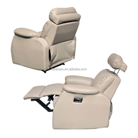 Fauteuil inclinable de luxe individuel en cuir, fauteuil inclinable électrique à bascule en cuir