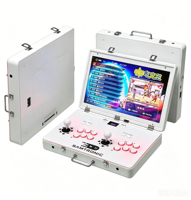 Console de jeu portable Ruike Era-14H3 double écran 21 pouces, nouvelle machine d'arcade pliable pour la maison, avec manettes en métal et verre, batterie rechargeable