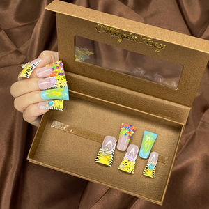 Medio 35mm forma <span class=keywords><strong>de</strong></span> pato que atrae <span class=keywords><strong>uñas</strong></span> hechas a mano brillantes Prensa en puntas francesas precioso duradero reutilizable 10PCS juego <span class=keywords><strong>de</strong></span> <span class=keywords><strong>uñas</strong></span> caseras - Product Image 5