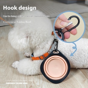 Lightweight Travel Feeding Water Dish With <b>Carrying</b> Clip Portable Foldable Pet Bowl For <b>Dogs</b> - Product Image 2