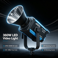 Lumière vidéo LED bicolore 360W 2700~6500K CRI Ra98 Contrôle par application 12 effets lumineux Angle de faisceau 120° Alliage d'aluminium