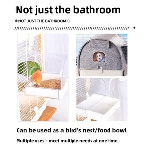 Vasca per Uccelli Orizzontale e Verticale per Pappagalli, Multifunzionale, con Erogazione Acqua Esterna Senza Sensore, Forniture per Uccelli (Magpie) - Product Image 5