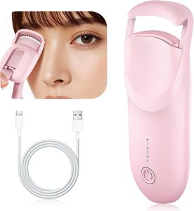 Portable <b>Heated</b> Eyelash Curler Rechargeable Lash Styling Tool for Women Makeup - Product Image 1
