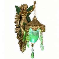 Ornement mural vintage en résine, sculpture 3D de sirène et fée, applique murale ange antique européenne à suspendre pour chambre, café, décoration intérieure