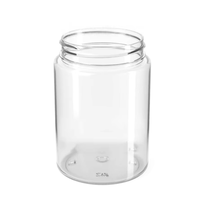 Bocaux en plastique transparent de forme ronde multi-usages de 2oz pour crème faciale pour bébé Pot en plastique avec couvercle