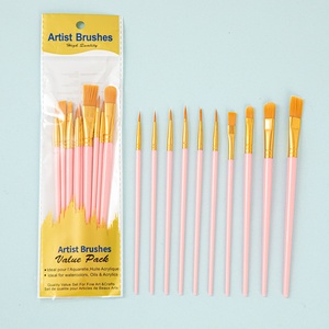 10 ensembles de pinceaux à huile en nylon plastique de haute qualité pour la peinture à l'acrylique, à l'huile et à l'aquarelle - Convient aux artistes maîtres - Product Image 2