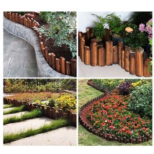 Valla de jardín, seto pequeño, madera de pino, valla baja de madera para parque con plantas trepadoras, muro de contención, separador de macizos de flores - Product Image 3