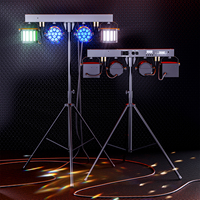 U`King - Juego de Luces Par RGBW 4 en 1 de 60 W para Escenarios, Discotecas, Fiestas y Eventos, con Trípode, Equipo de Iluminación