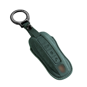 Housse de clé de voiture en cuir de luxe résistante aux rayures pour Macan Cayenne 718 <span class=keywords><strong>Panamera</strong></span> 911 Taycan, élégante et avant-gardiste - Product Image 1