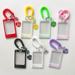 Étui pour carte transparent en acrylique cristal mignon, étiquette de bagage rigide anti-perte, personnalisable, couleur personnalisable, pour cartes Polaroid - Product Image 1