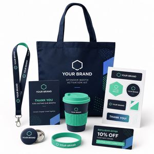 Kit de Activación de Stand Personalizado para Patrocinadores OEM ODM, Paquete de Artículos Promocionales para Eventos con Bolso, Vaso y Tarjeta de Identificación - Product Image 1