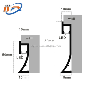 <span class=keywords><strong>Plinthe</strong></span> moderne en alliage d'aluminium résistant à l'eau avec câblage caché lumières intégrées pour la décoration d'hôtel et de villa - Product Image 5