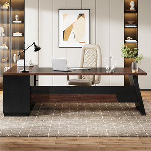 <span class=keywords><strong>Escritorio</strong></span> Ejecutivo Moderno en Forma de L <span class=keywords><strong>Tribesigns</strong></span> 2024, de Madera, con Gabinetes, para Oficina Comercial y Hogar - Product Image 4