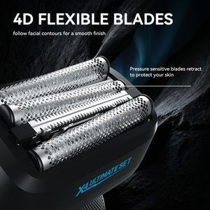 Rasoio Elettrico Professionale Ricaricabile per Uomo, Impermeabile IPX7, Quattro Lame per Viso <span class=keywords><strong>e</strong></span> <span class=keywords><strong>Barba</strong></span>, Uso Domestico <span class=keywords><strong>e</strong></span> da Viaggio - Product Image 5