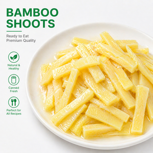 Tranches de pousses de bambou premium en conserve, délicatesse prête à consommer, pousses de bambou en conserve - Product Image 1