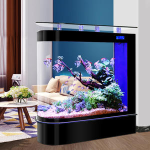 Ultra Helder Glas <span class=keywords><strong>Aquarium</strong></span> Groot <span class=keywords><strong>Aquarium</strong></span> Met Filtratie Verlichting Transparante Panoramische Woonkamer Decoratie - Product Image 4