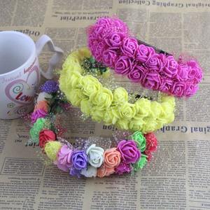 Cross-Border sposa Tulle schiuma corona <span class=keywords><strong>di</strong></span> <span class=keywords><strong>fiori</strong></span> da donna fotografia <span class=keywords><strong>di</strong></span> matrimonio accessori <span class=keywords><strong>per</strong></span> <span class=keywords><strong>capelli</strong></span> <span class=keywords><strong>per</strong></span> bambini principessa fiore fascia - Product Image 1