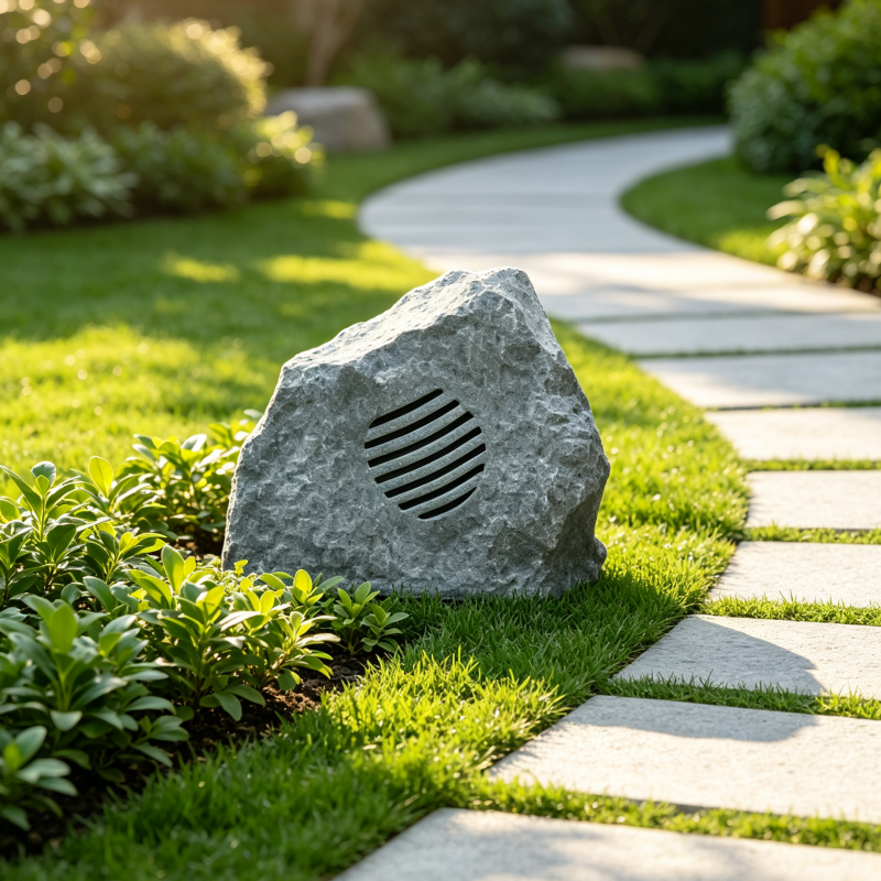 Landscape Fiberglass Rock Speaker 89dB High Sensitivity Outdoor Waterproof Stone Speaker Park Hotel B2B Bulk Supply · image 6