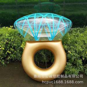 Anillo de natación transparente inflable de 90 cm, diseño de dibujos animados para uso en hoteles y complejos infantiles, material de Pvc respetuoso con el medio ambiente - Product Image 1