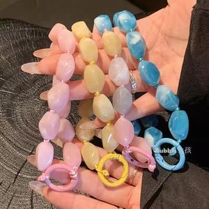 Conejo Rosa naranja para Love Star Cuenta de plástico Cordón para teléfono móvil Cadena de accesorios para teléfono celular tejida ecológica con mate de resina - Product Image 1