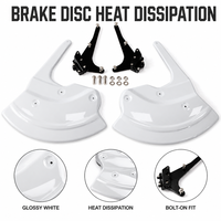 Ailette de refroidissement en aluminium CNC pour disque de frein BMW S1000XR 2020-2025, déflecteur de dissipation thermique noir et blanc avec hydrographie