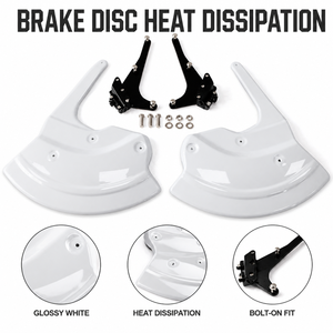 Ailette de refroidissement en aluminium CNC pour disque de frein <span class=keywords><strong>BMW</strong></span> <span class=keywords><strong>S1000XR</strong></span> 2020-2025, déflecteur de dissipation thermique noir et blanc avec hydrographie - Product Image 2