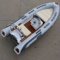 Bateau pneumatique de pêche certifié 16 pieds Orca/Hypalon/PVC à coque en fibre de verre, haute performance 480 CE, pour utilisation en lac