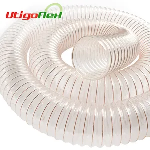 PU steel wire spiral duct polyurethane hose factory supply discount pipe pu duct hose