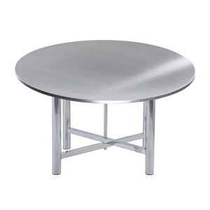 Mesa Redonda Plegable de Acero Inoxidable de 150 cm de Diámetro y 75 cm de Altura para Comedor - Product Image 2