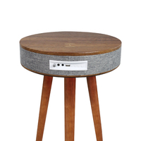 Table Basse Audio Intelligente à Chargement Sans Fil Bluetooth en Bois Massif Pur, Table de Chevet, Table de Salon, Table de Canapé - Prix Usine