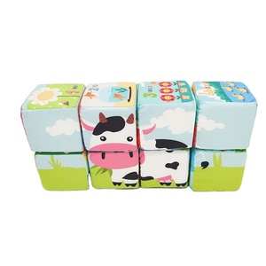 Ensemble de jouets éducatifs pour bébés Fuying, 6 pièces, cubes de construction en <span class=keywords><strong>mousse</strong></span> mignons et blocs en tissu pour jouer à l'intérieur et les occasions de Noël - Product Image 5