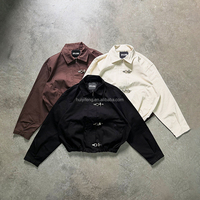 Blouson Bomber Homme Personnalisé en Denim Selvedge, Robuste, pour Extérieur, Style Designer, avec Boutons Homard, Vêtement de Travail pour Pompier