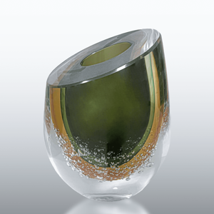 Florero inclinado moderno, vidrio soplado a mano, decoración Vintage para el hogar, jarrón de Murano con <span class=keywords><strong>flores</strong></span> para el hogar o la oficina - Product Image 6