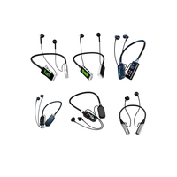 Nouveaux écouteurs tour de cou KG06 V5.3 avec prise en charge de carte SD, écouteurs TWS, casque audio avec affichage LCD de la puissance