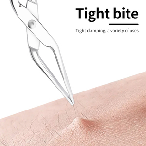 Tijera de Punta inclinada profesional, pinzas para cejas, extractor de pelo fino para cejas, nariz, depilación, herramientas de maquillaje de belleza, accesorios - Product Image 3