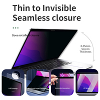 Protection d'écran pour ordinateur portable en PET, ultra-fine, adhésive, amovible en usine, mat, anti-espion, anti-reflet, filtre de confidentialité, qualité AAA 3H