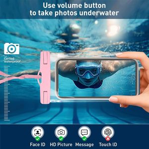 IPX8 Waterproof Water Resistant Outdoor Phone Pouch <b>Floating</b> Underwater Screen Touchable Ultralight Transparent Phone Case Dry - Product Image 2
