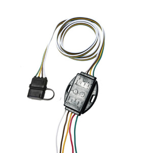 Trailer Connector 4 Pin <b>Socket</b> 3 to 2 Taillight Converter <b>12V</b> Universal Fit for Replace Repair 60 Inches Wire Length - Product Image 1