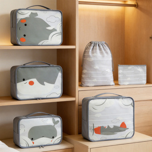 Organiseur de bagages imperméable en EVA, cubes de <span class=keywords><strong>voyage</strong></span> en polyester, 6 pièces, pochettes organisatrices de <span class=keywords><strong>voyage</strong></span>, cubes de rangement - Product Image 1