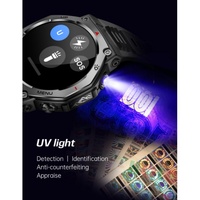 Montre connectée AMOLED 1,43 pouces 466*466 avec lumière UV, suivi de la fréquence cardiaque, SpO2, du stress et du sommeil, assistant vocal, unisexe, santé, appels et e-mails