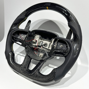 <span class=keywords><strong>Volant</strong></span> <span class=keywords><strong>de</strong></span> <span class=keywords><strong>voiture</strong></span> en cuir et fibre <span class=keywords><strong>de</strong></span> carbone LED pour Dodge Charger Challenger Hellcat Durango SRT Chrysler 300 Jeep Grand Cherokee - Product Image 5