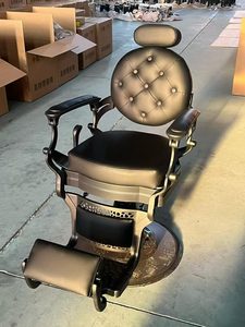 Z High End Factory Professional Men's All-black Barber <b>Chair</b> <b>Retro</b> Heavy Frame Styling Salon Hairdressing Barber <b>Chair</b> - Product Image 6