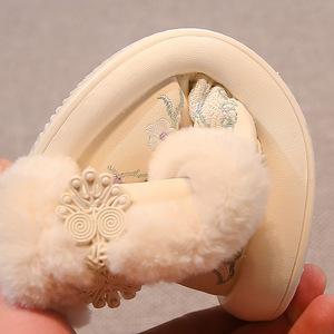 2025 ragazze Hanfu inverno cotone Casual stivali da neve in velluto antico con la faccia di cavallo per studenti bambina in stile Guofeng - Product Image 4