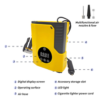 12V Digital Tire Inflator LED Display Tire Pressure Monitor Car Air Pump 3M Cord Auto Shut-off Portable Air Compressor