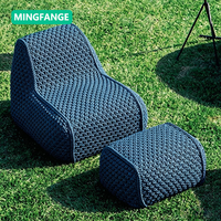 Ensemble de meubles d'extérieur en rotin imperméable et résistant aux UV, pour jardin, patio, canapé, table à manger, chaises, table basse