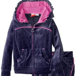 Nuevos productos Kid Girl Sport Design Niños Conjunto de ropa con capucha en la tienda de Alibaba